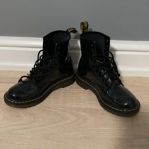 Black Shiny Dr. Martens - Gently Used